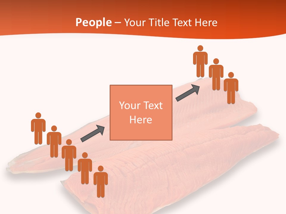 Two Raw Salmons On A White Background Powerpoint Template PowerPoint Template