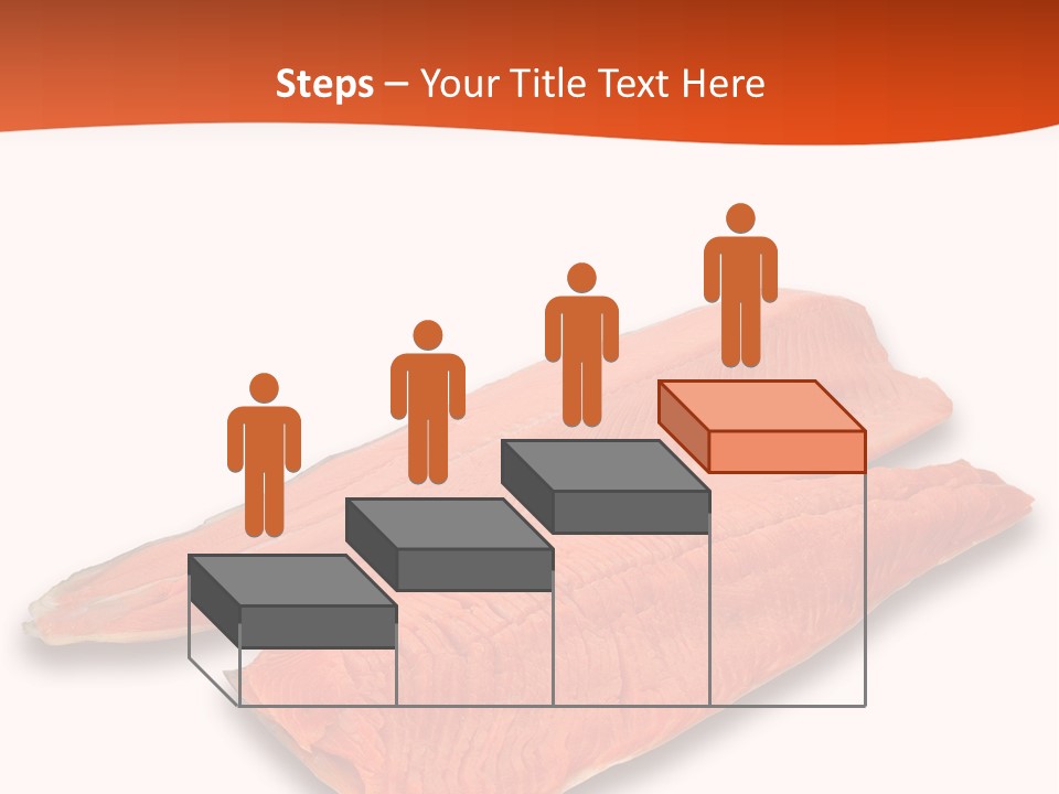 Two Raw Salmons On A White Background Powerpoint Template PowerPoint Template