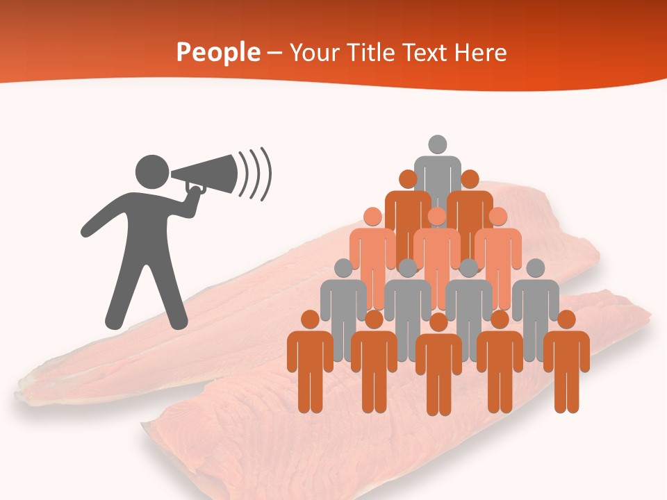 Two Raw Salmons On A White Background Powerpoint Template PowerPoint Template