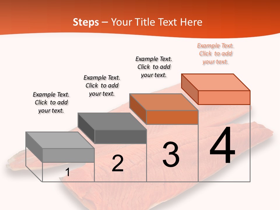 Two Raw Salmons On A White Background Powerpoint Template PowerPoint Template