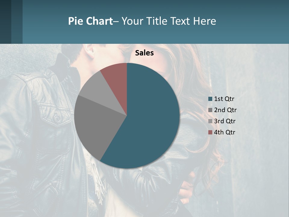 A Man And A Woman Kissing In Front Of A Wall PowerPoint Template