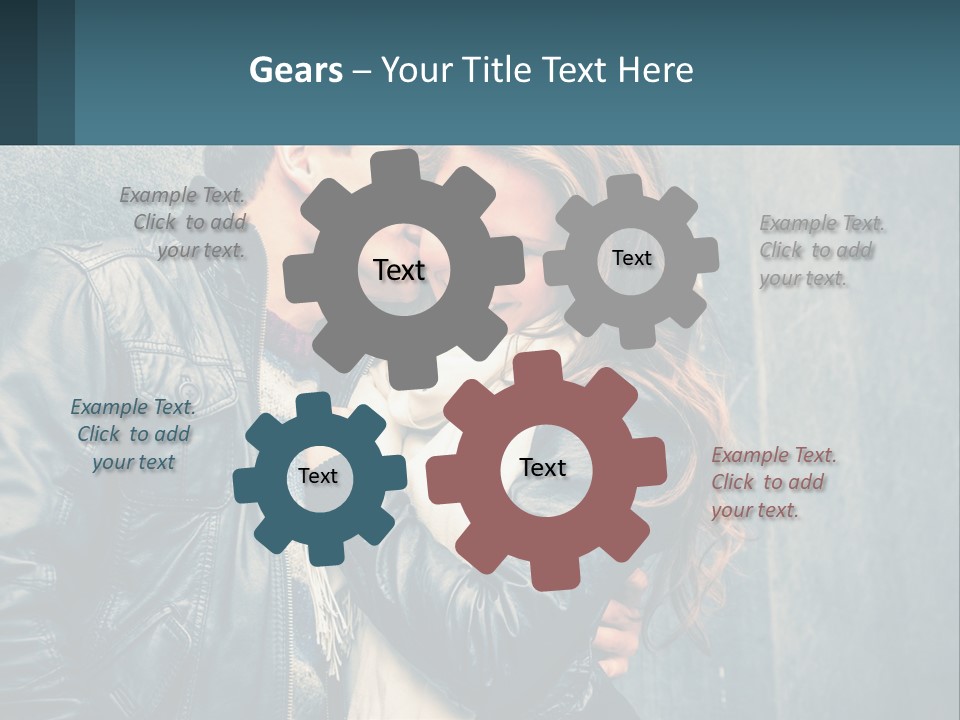 A Man And A Woman Kissing In Front Of A Wall PowerPoint Template