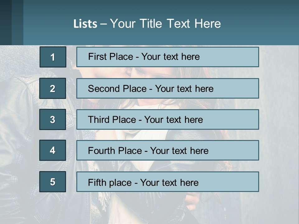 A Man And A Woman Kissing In Front Of A Wall PowerPoint Template