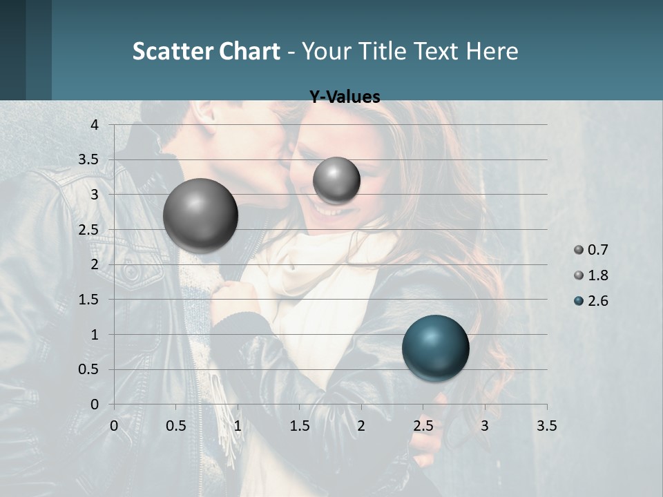 A Man And A Woman Kissing In Front Of A Wall PowerPoint Template