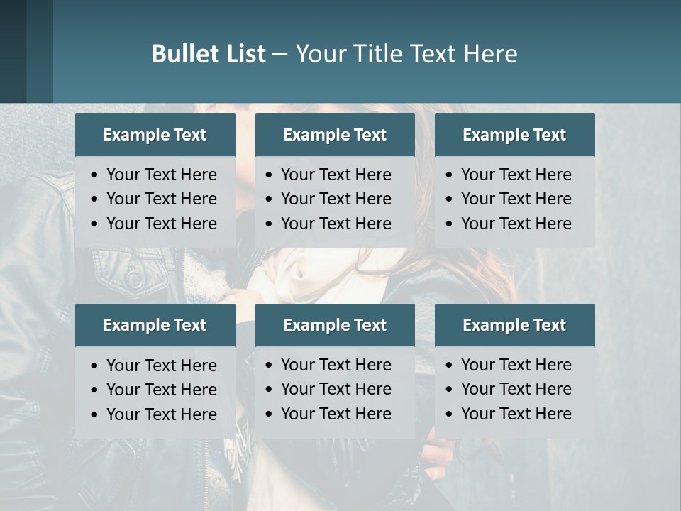 A Man And A Woman Kissing In Front Of A Wall PowerPoint Template