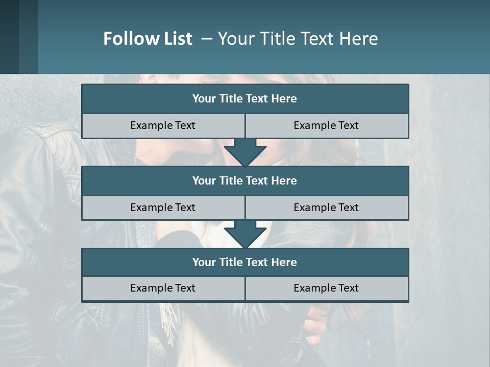 A Man And A Woman Kissing In Front Of A Wall PowerPoint Template