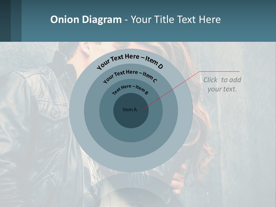 A Man And A Woman Kissing In Front Of A Wall PowerPoint Template