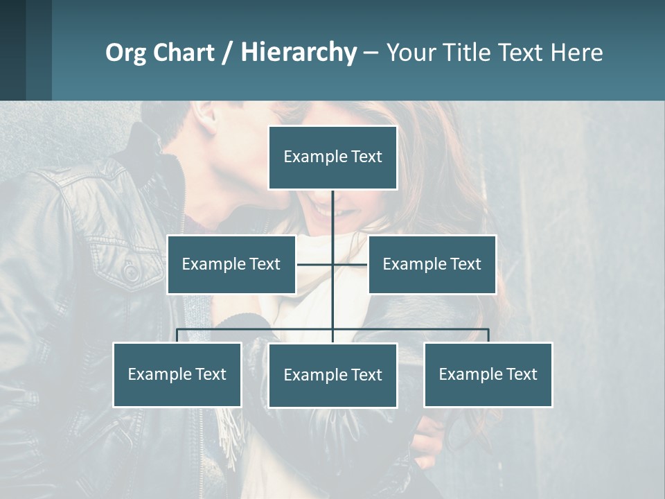 A Man And A Woman Kissing In Front Of A Wall PowerPoint Template