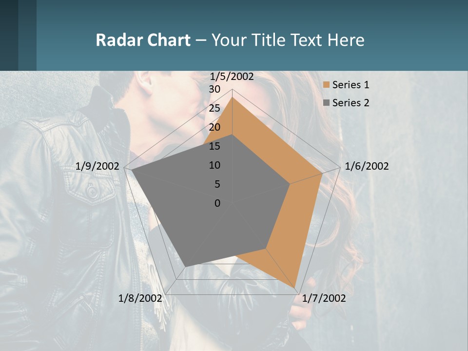 A Man And A Woman Kissing In Front Of A Wall PowerPoint Template