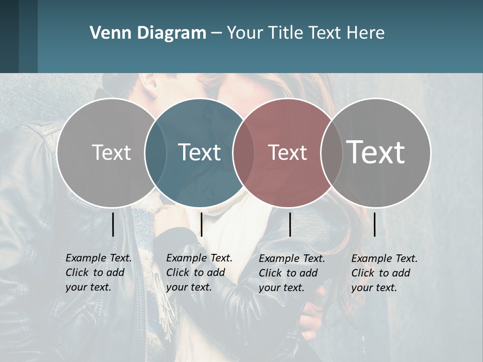 A Man And A Woman Kissing In Front Of A Wall PowerPoint Template