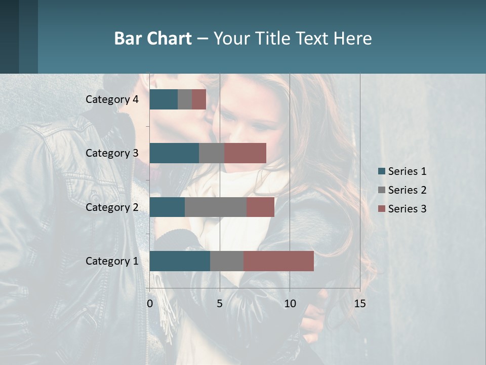A Man And A Woman Kissing In Front Of A Wall PowerPoint Template