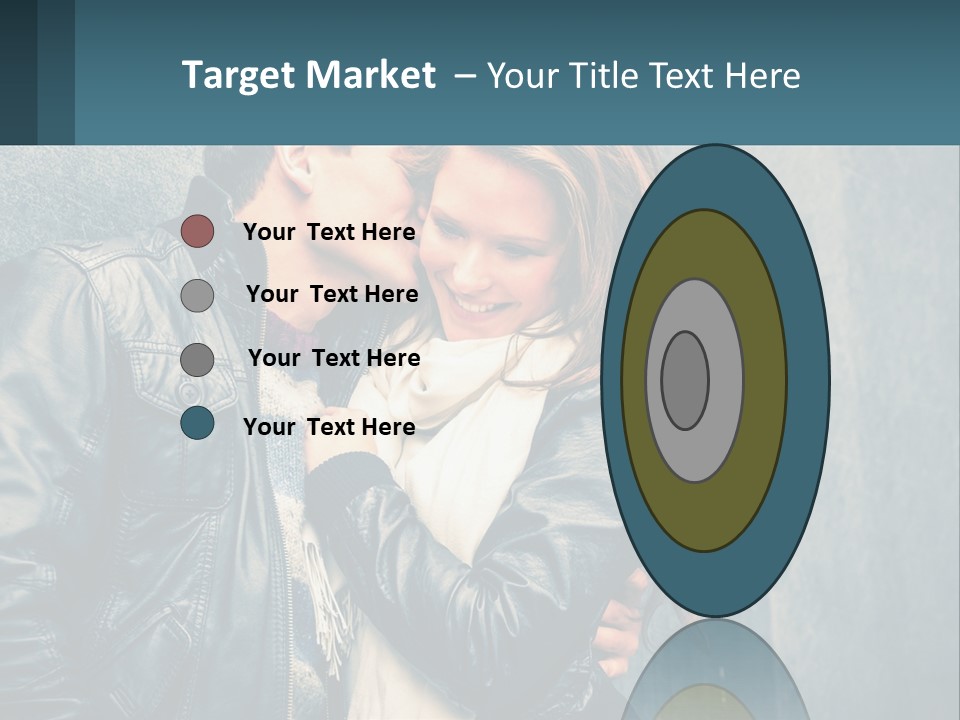 A Man And A Woman Kissing In Front Of A Wall PowerPoint Template