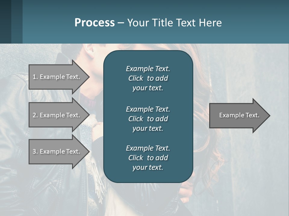 A Man And A Woman Kissing In Front Of A Wall PowerPoint Template