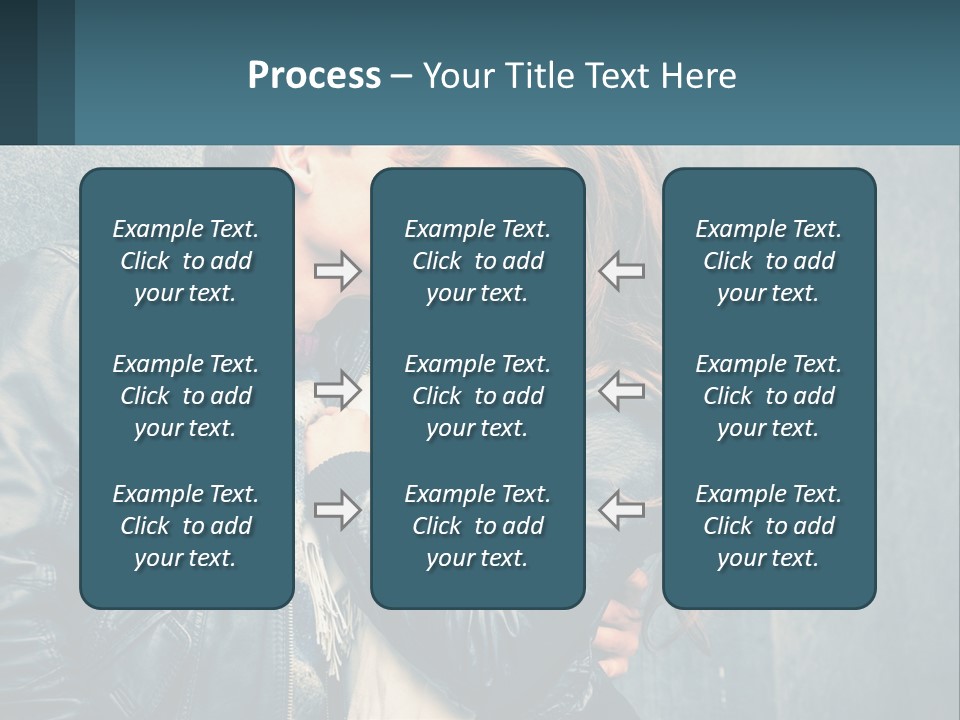 A Man And A Woman Kissing In Front Of A Wall PowerPoint Template