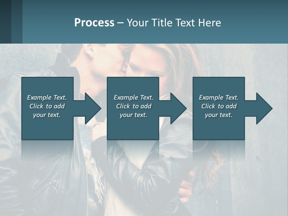 A Man And A Woman Kissing In Front Of A Wall PowerPoint Template