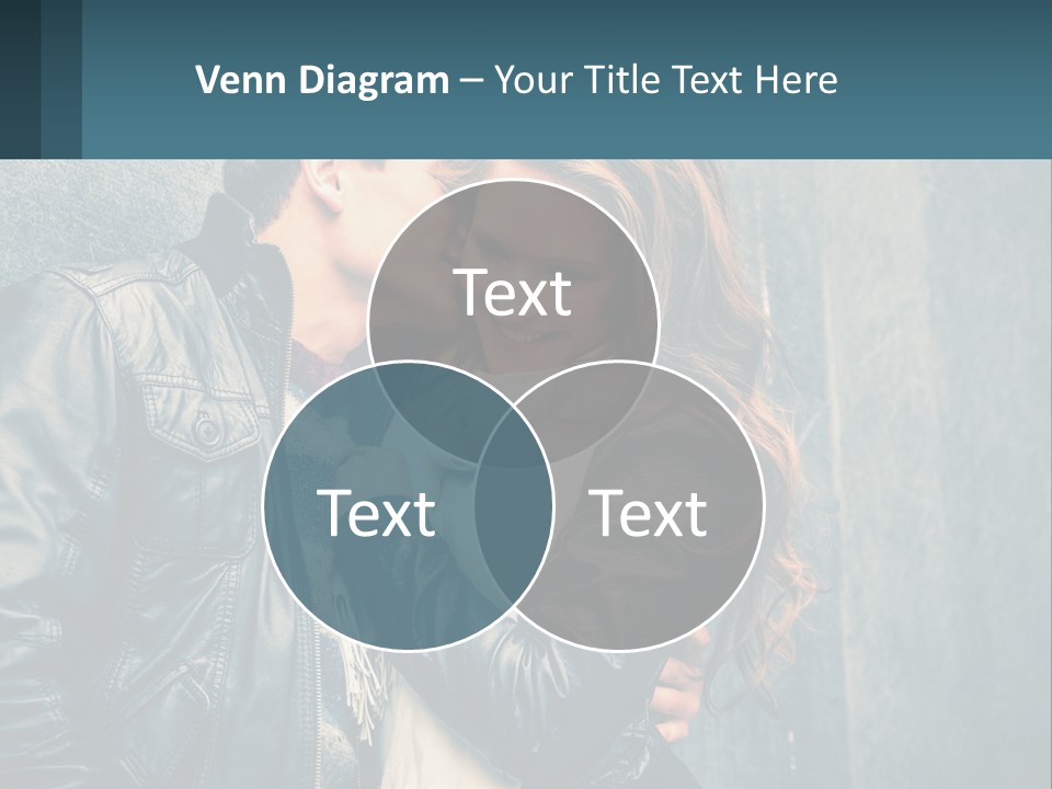 A Man And A Woman Kissing In Front Of A Wall PowerPoint Template