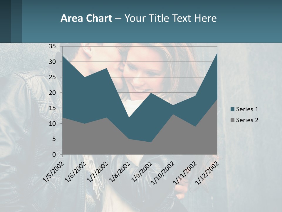 A Man And A Woman Kissing In Front Of A Wall PowerPoint Template