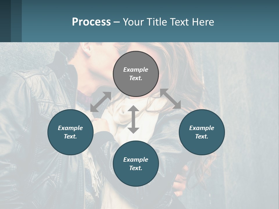 A Man And A Woman Kissing In Front Of A Wall PowerPoint Template