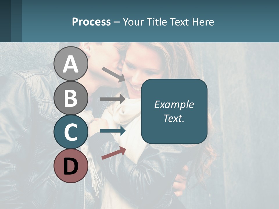 A Man And A Woman Kissing In Front Of A Wall PowerPoint Template