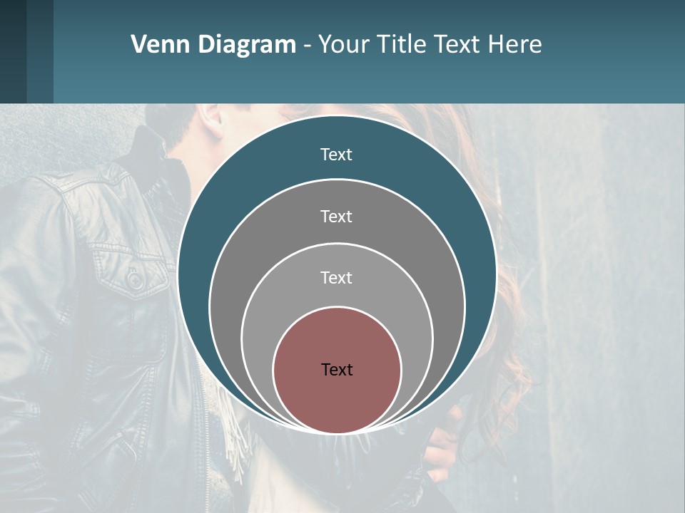 A Man And A Woman Kissing In Front Of A Wall PowerPoint Template