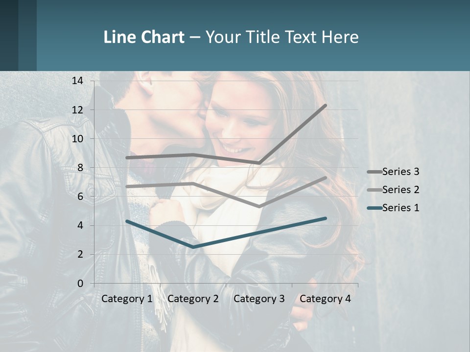 A Man And A Woman Kissing In Front Of A Wall PowerPoint Template