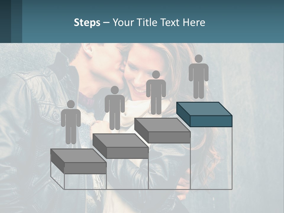 A Man And A Woman Kissing In Front Of A Wall PowerPoint Template