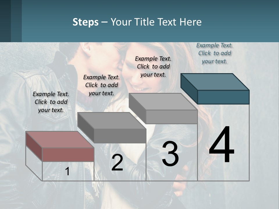 A Man And A Woman Kissing In Front Of A Wall PowerPoint Template