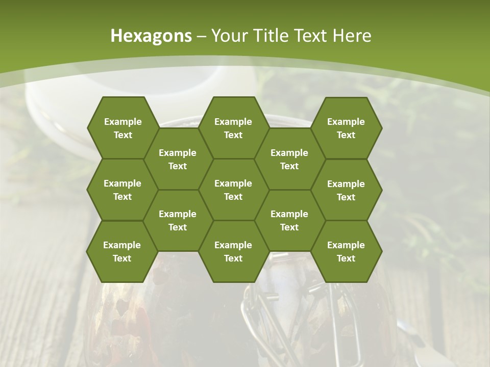 A Jar Filled With Food Sitting On Top Of A Wooden Table PowerPoint Template