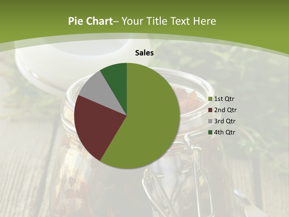 A Jar Filled With Food Sitting On Top Of A Wooden Table PowerPoint Template