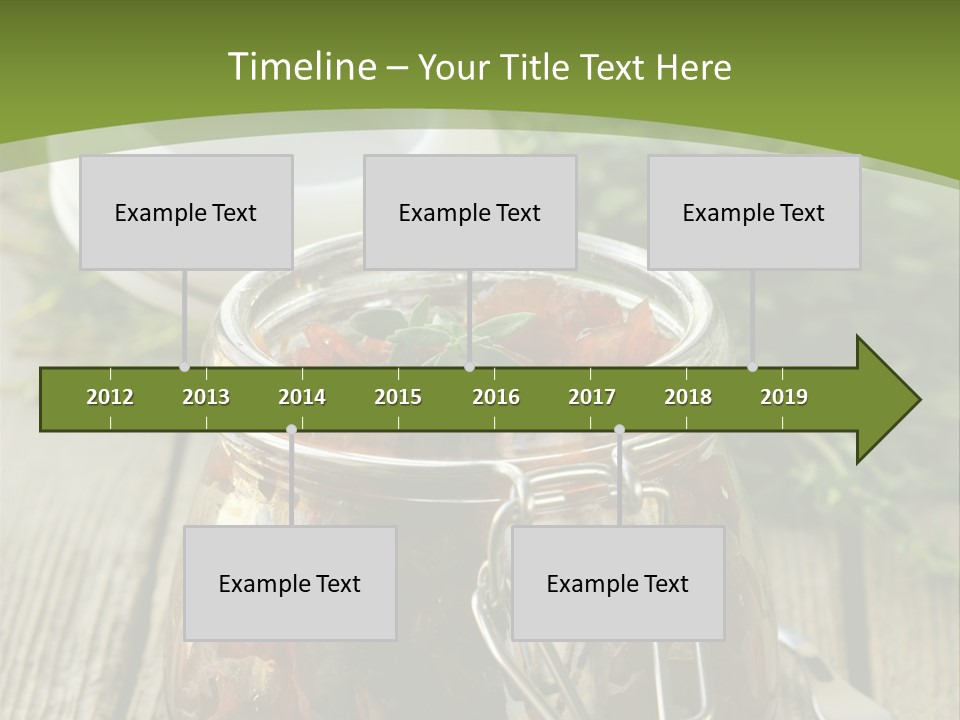 A Jar Filled With Food Sitting On Top Of A Wooden Table PowerPoint Template