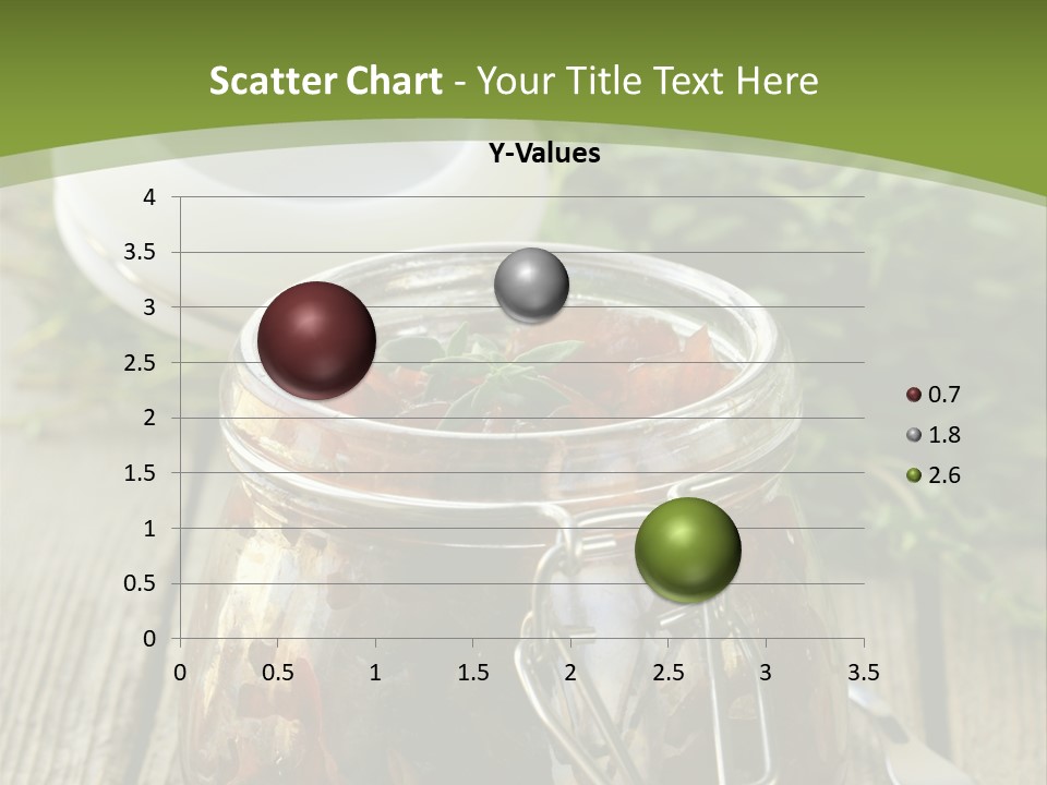 A Jar Filled With Food Sitting On Top Of A Wooden Table PowerPoint Template