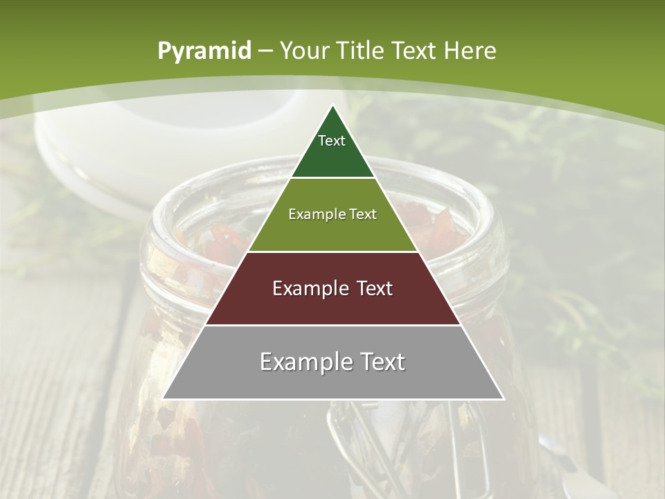 A Jar Filled With Food Sitting On Top Of A Wooden Table PowerPoint Template