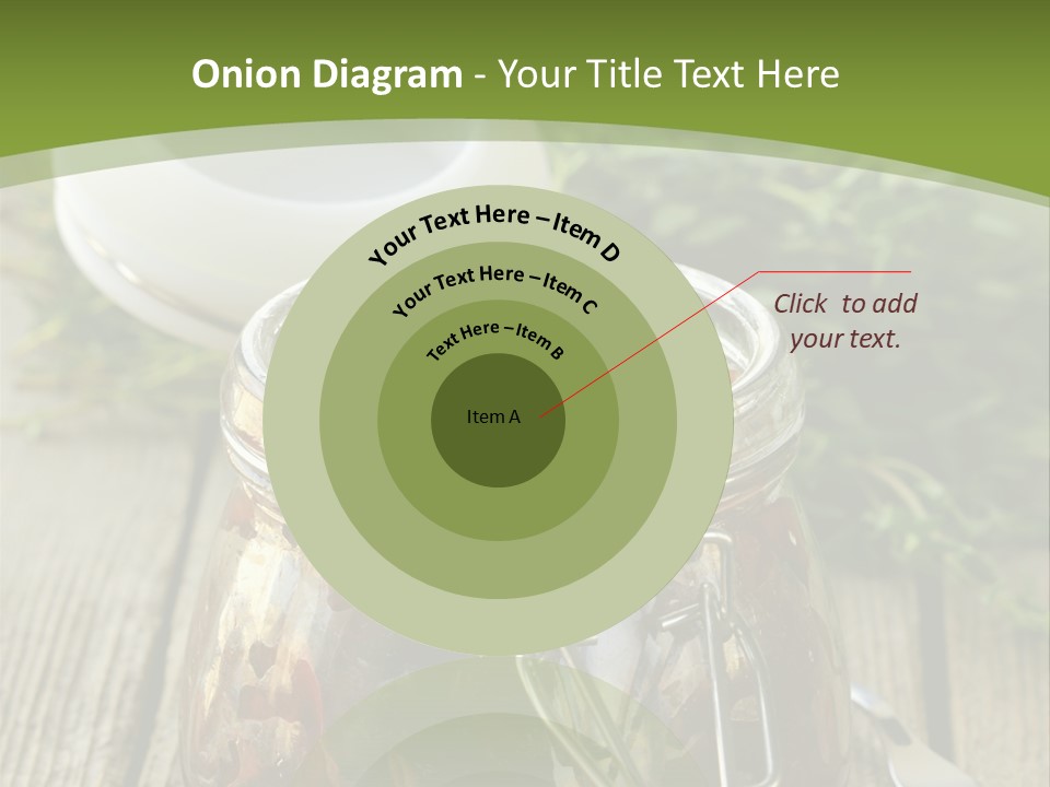 A Jar Filled With Food Sitting On Top Of A Wooden Table PowerPoint Template