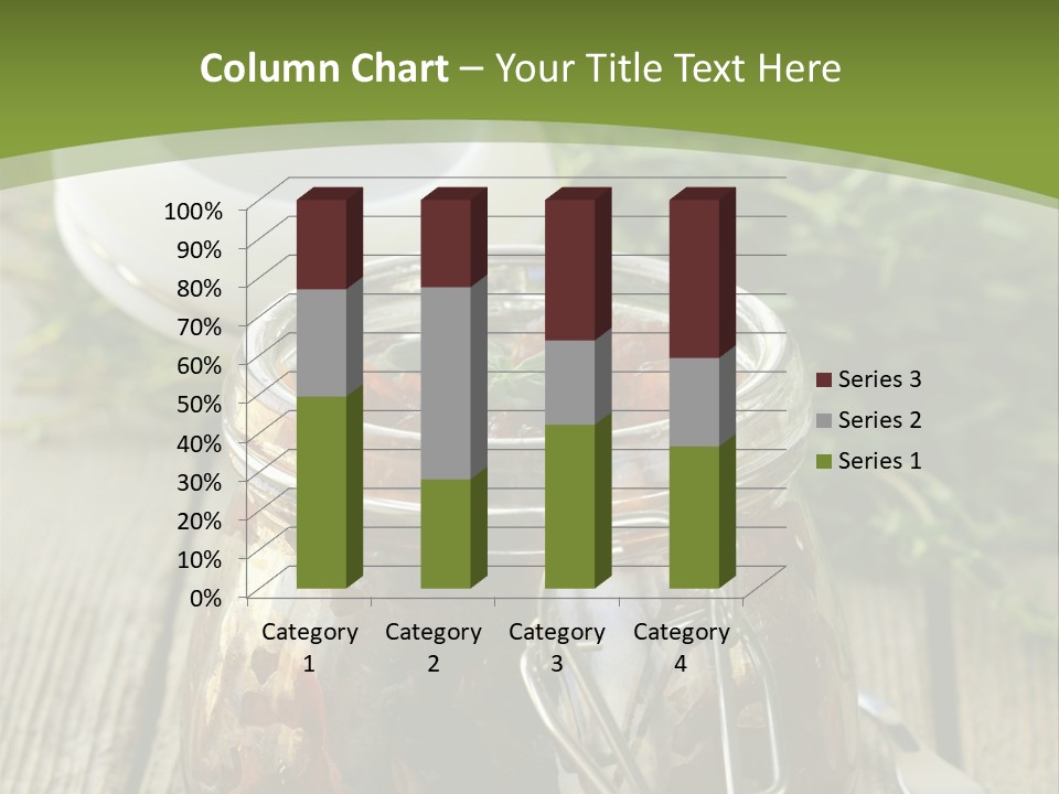 A Jar Filled With Food Sitting On Top Of A Wooden Table PowerPoint Template