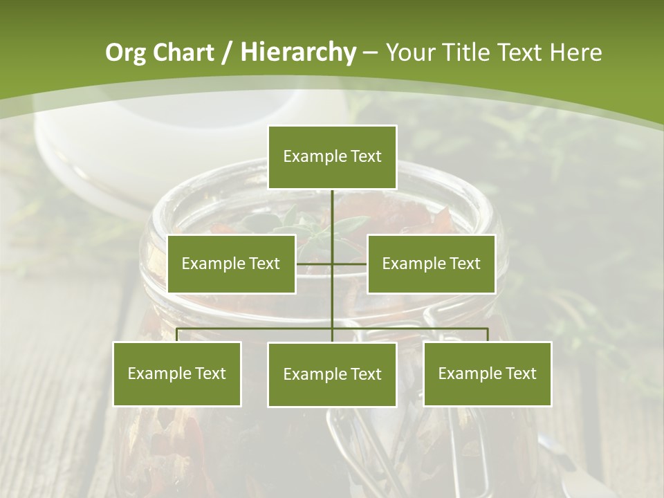 A Jar Filled With Food Sitting On Top Of A Wooden Table PowerPoint Template
