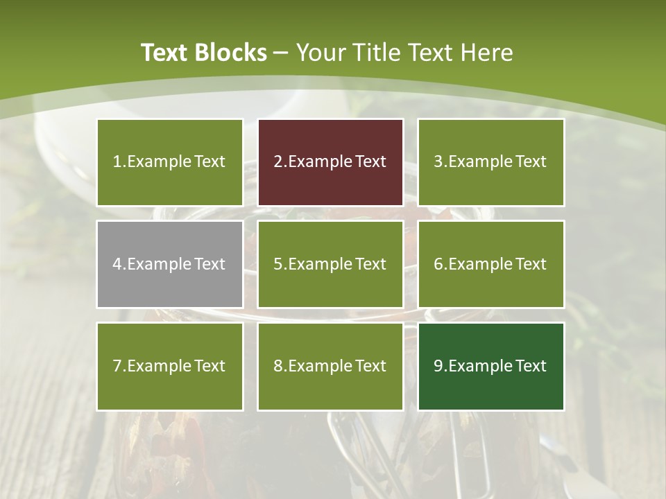 A Jar Filled With Food Sitting On Top Of A Wooden Table PowerPoint Template