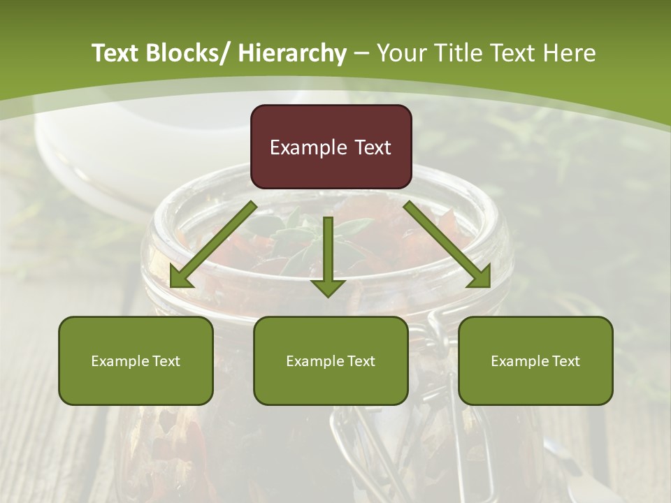 A Jar Filled With Food Sitting On Top Of A Wooden Table PowerPoint Template