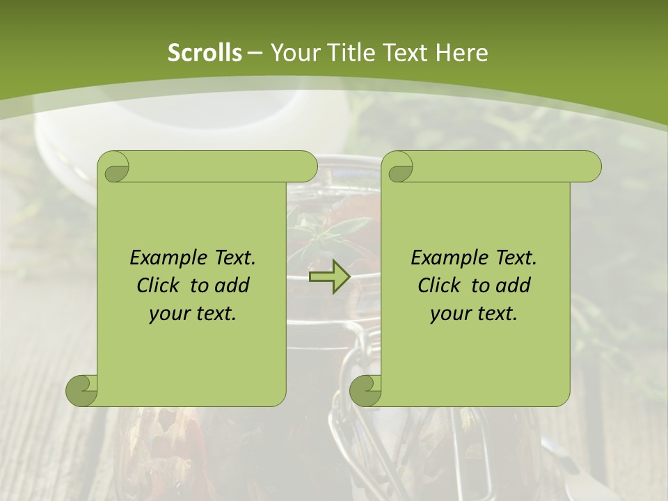 A Jar Filled With Food Sitting On Top Of A Wooden Table PowerPoint Template