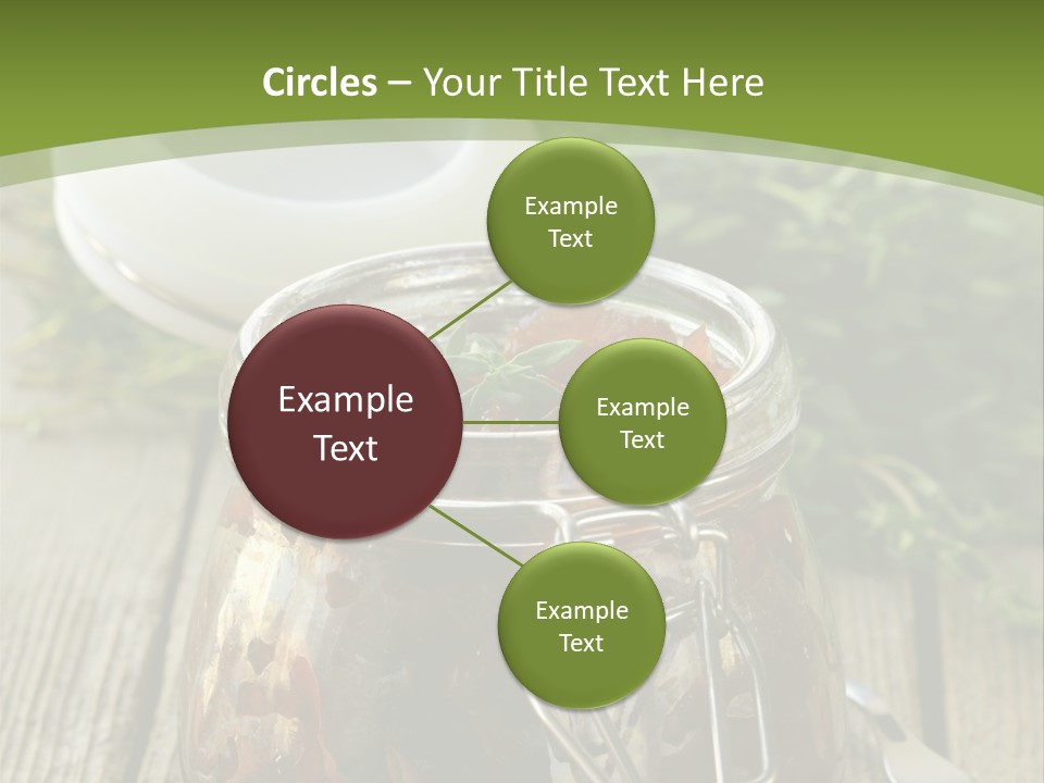 A Jar Filled With Food Sitting On Top Of A Wooden Table PowerPoint Template