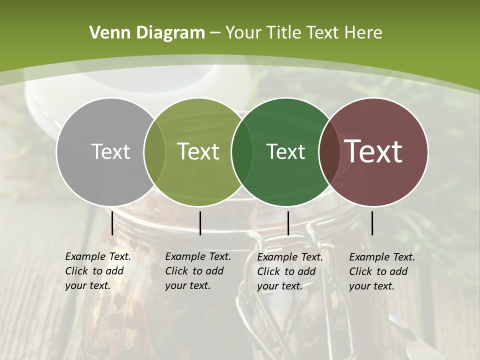A Jar Filled With Food Sitting On Top Of A Wooden Table PowerPoint Template