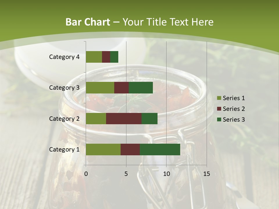 A Jar Filled With Food Sitting On Top Of A Wooden Table PowerPoint Template