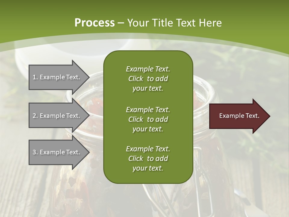 A Jar Filled With Food Sitting On Top Of A Wooden Table PowerPoint Template
