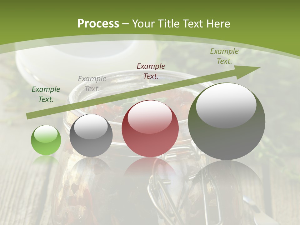 A Jar Filled With Food Sitting On Top Of A Wooden Table PowerPoint Template