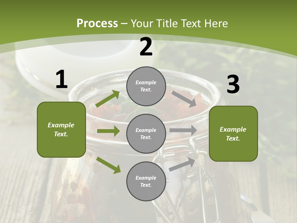 A Jar Filled With Food Sitting On Top Of A Wooden Table PowerPoint Template