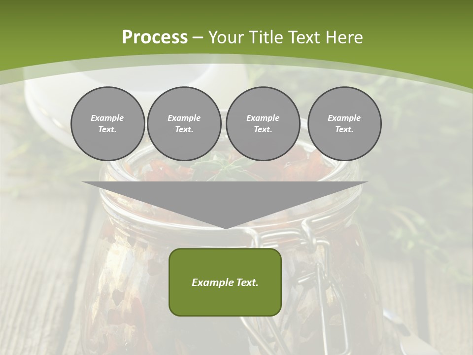 A Jar Filled With Food Sitting On Top Of A Wooden Table PowerPoint Template