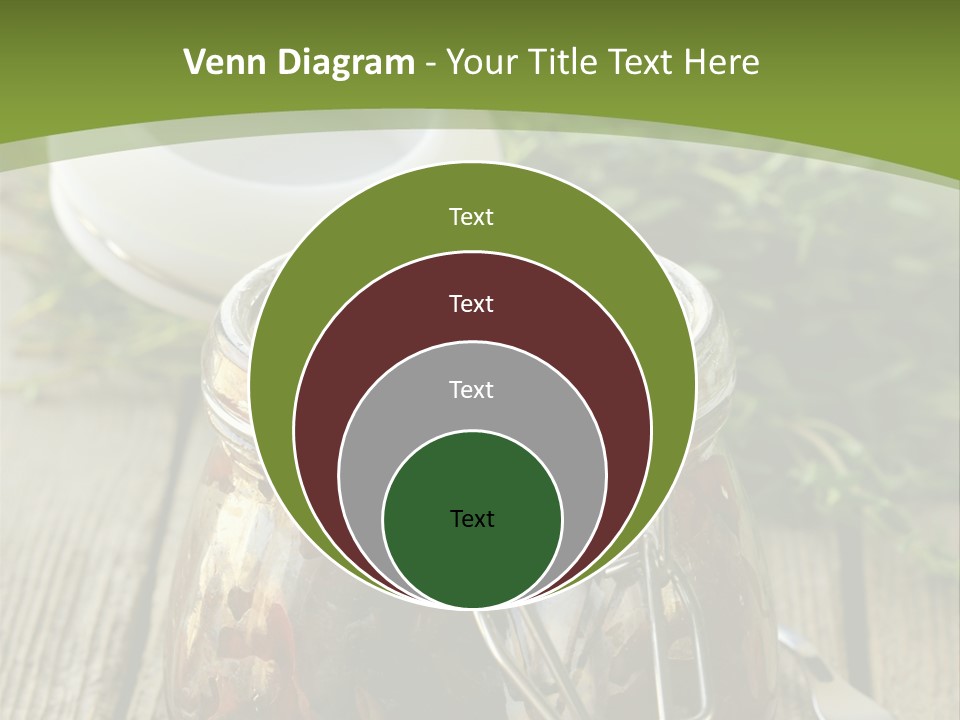 A Jar Filled With Food Sitting On Top Of A Wooden Table PowerPoint Template