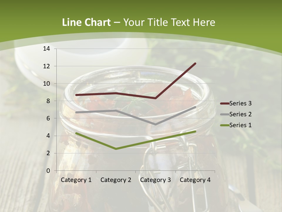 A Jar Filled With Food Sitting On Top Of A Wooden Table PowerPoint Template
