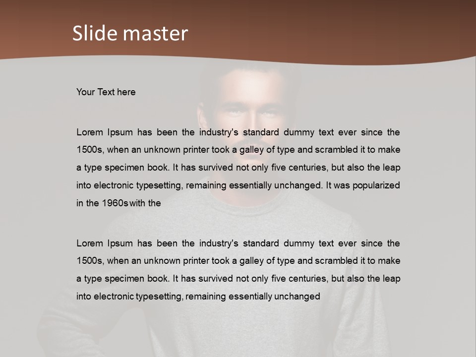 A Man Standing With His Hands On His Hips PowerPoint Template