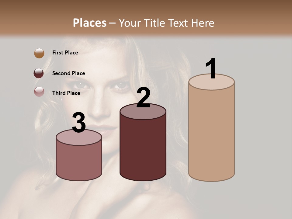 A Woman Posing For A Picture With Her Hand On Her Chest PowerPoint Template