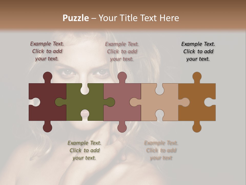 A Woman Posing For A Picture With Her Hand On Her Chest PowerPoint Template